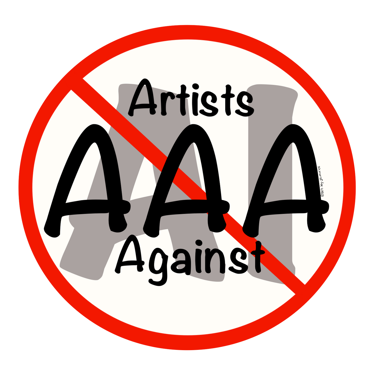 Artists Against AI sticker