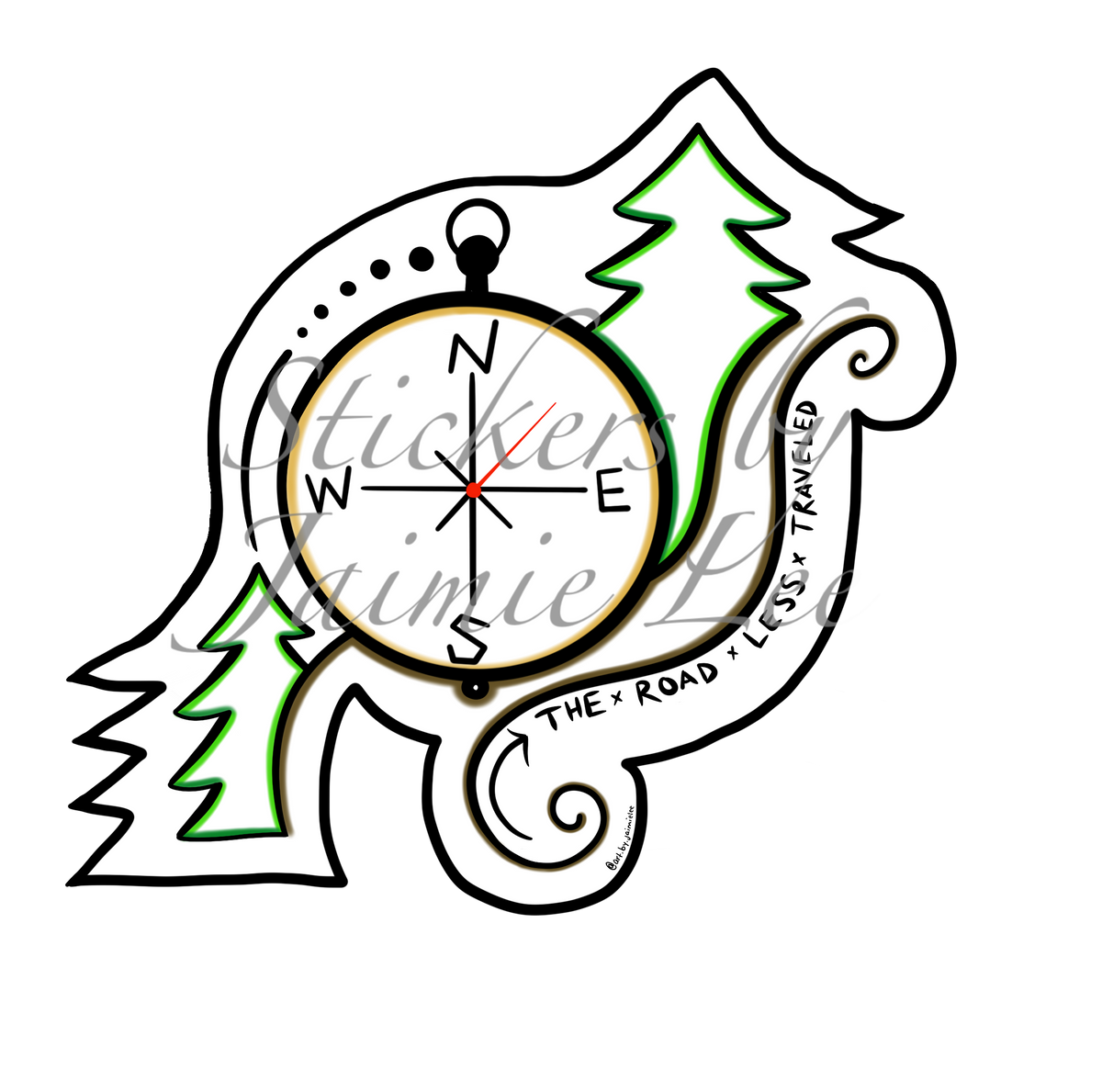 The Road Less Traveled Sticker