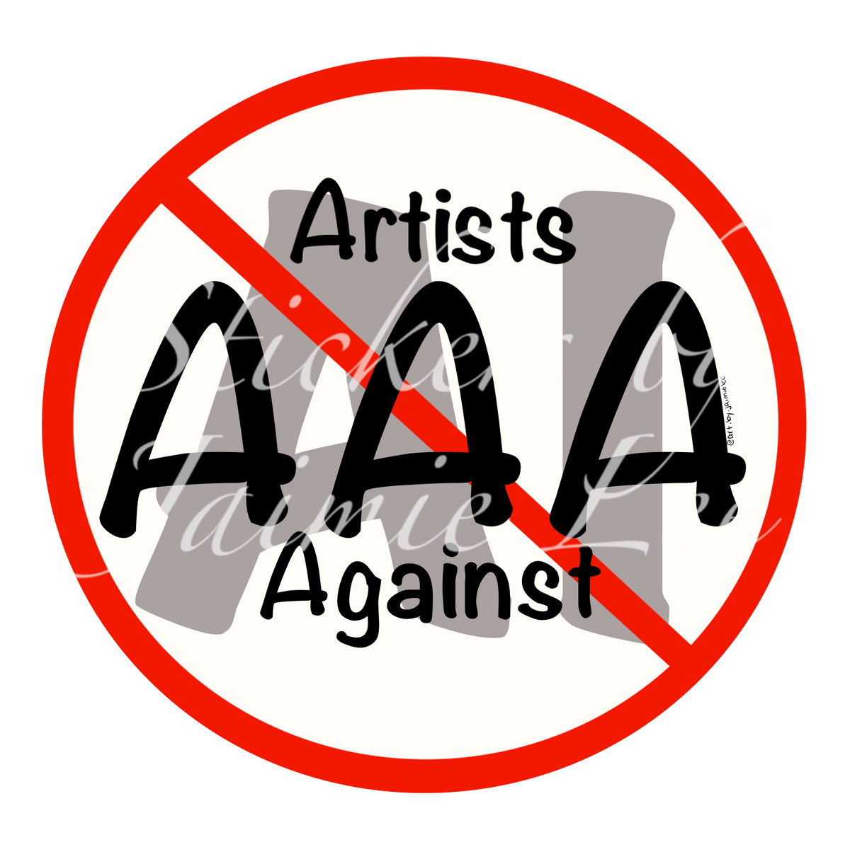 Artists Against AI sticker